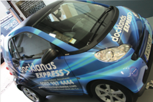 A recent vehicle wrap completed on an Easymount by Group101